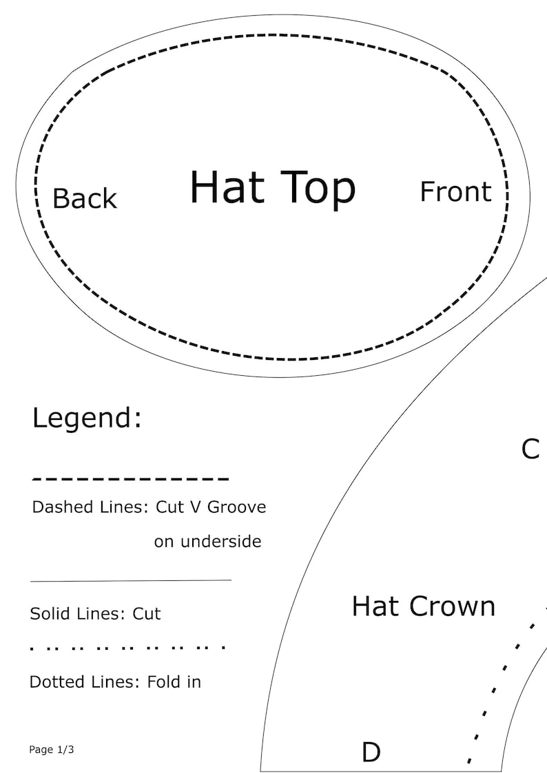 Cowboy Hat EVA Foam Template Etsy