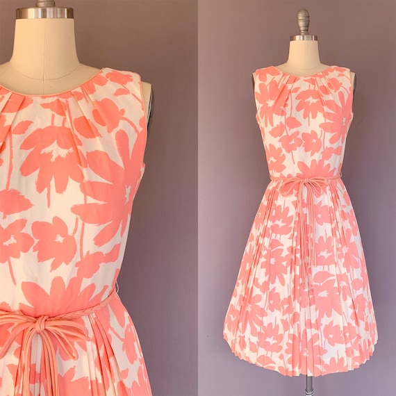 1960s pink dress - vintage pink dress - vlv dress