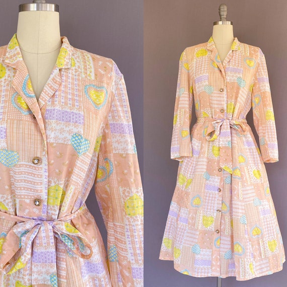 Vintage novelty print dress - vintage Japanese dre