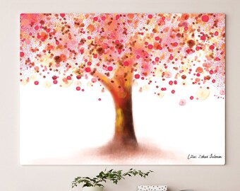 Tree Wall Art Canvas Art Tree Tree Painting Tree Canvas Etsy