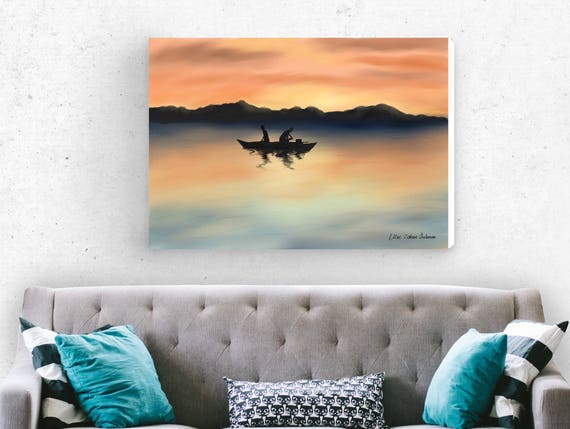 Ocean Landscape Wall Art Sea Painting For Living Room Etsy