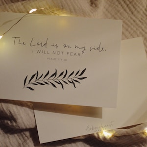 Postkarte „The Lord is on my side“ | christliche Postkarten | Ermutigungskarten | christliche Karten |