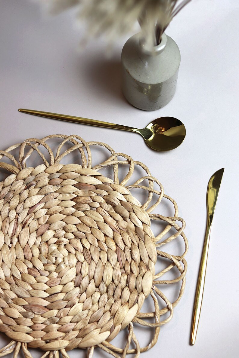 Wicker Scallop Table Mat Straw Table Mat Wedding Table Etsy UK