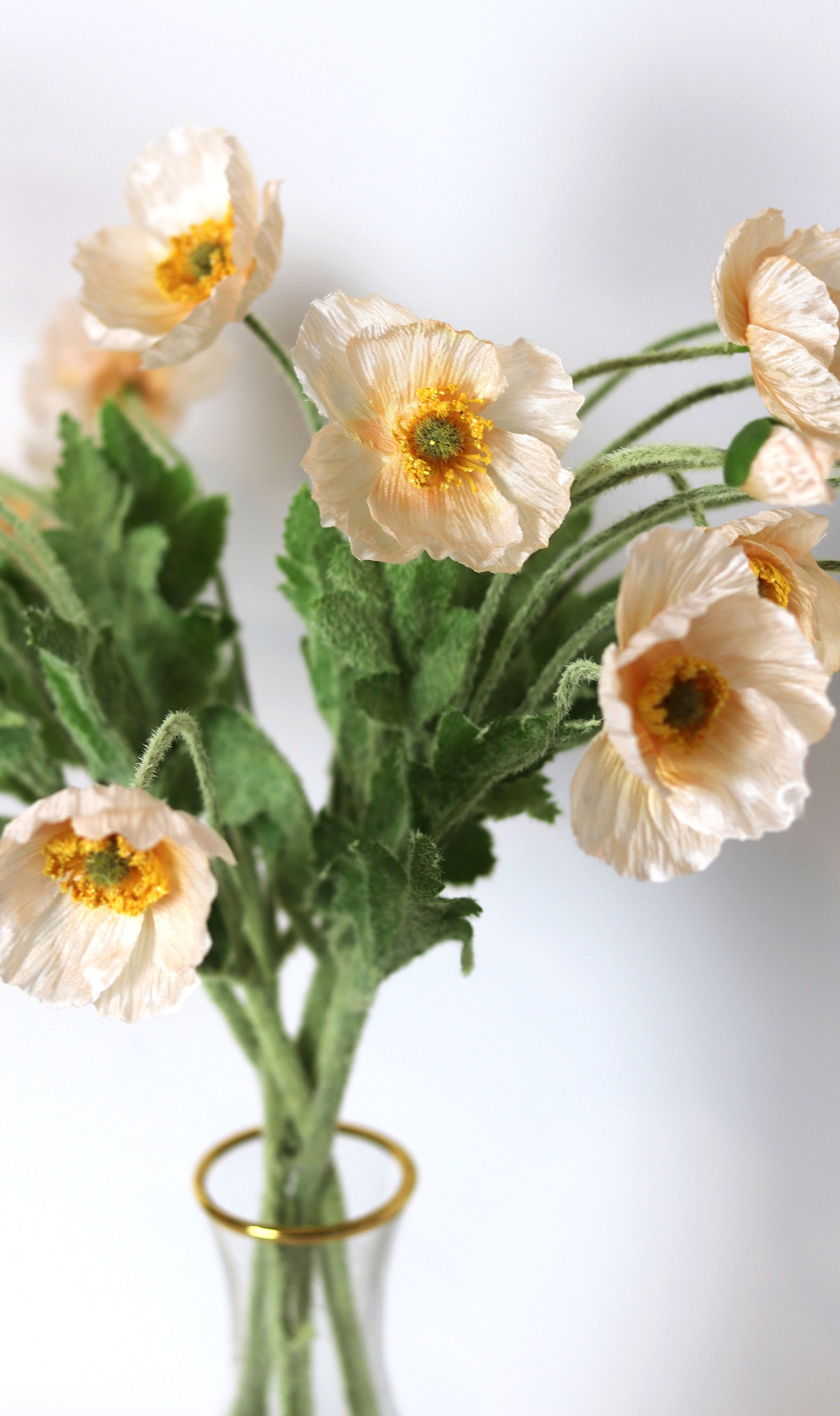 Icelandic Poppies Silk Flowers Silk Flower Arrangement Etsy