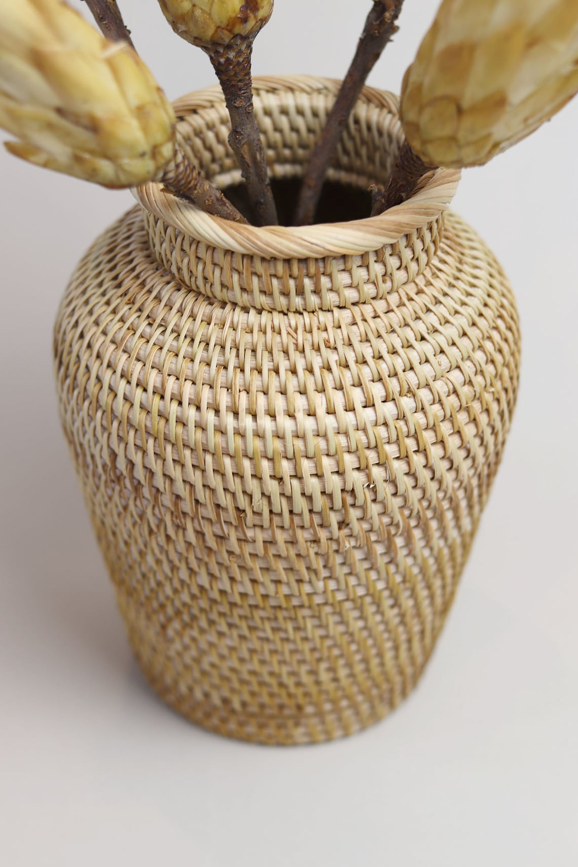 Rattan Woven Vase Wicker Vase Straw Vase Dried Flower Vase Etsy