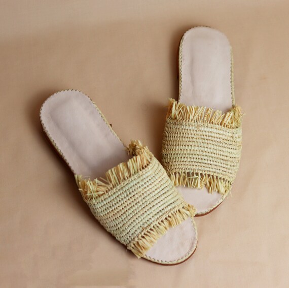 straw woven sandals