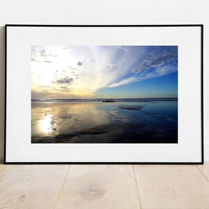 Hug Point Sunset Reflection Oregon Coast Beach Pacific Northwest PNW Seascape Landscape Nature - Wall Art Photograph Print
