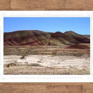 Painted Hills | Eastern Oregon PNW Landscape Folded Blank Embossed Greeting Note Card - Photography Gifts Stationery