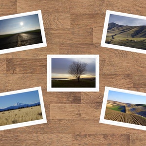 Eastern Landscapes of the Pacific Northwest Folded Blank Embossed Greeting Note Card Set of 5 - Photography Gifts Stationery