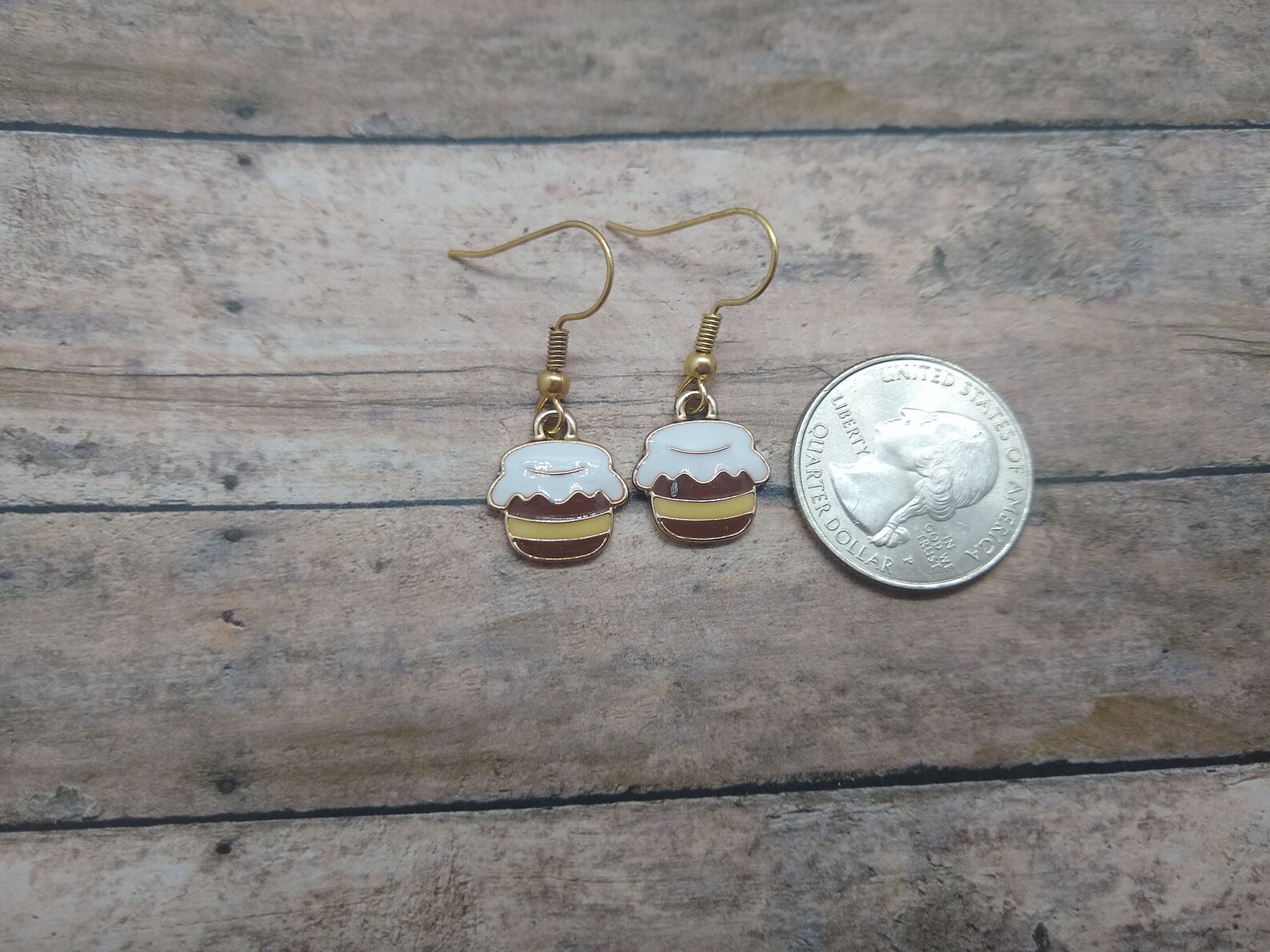 Honey Pot Earrings Bee Earrings Honey Earrings Dangle Etsy