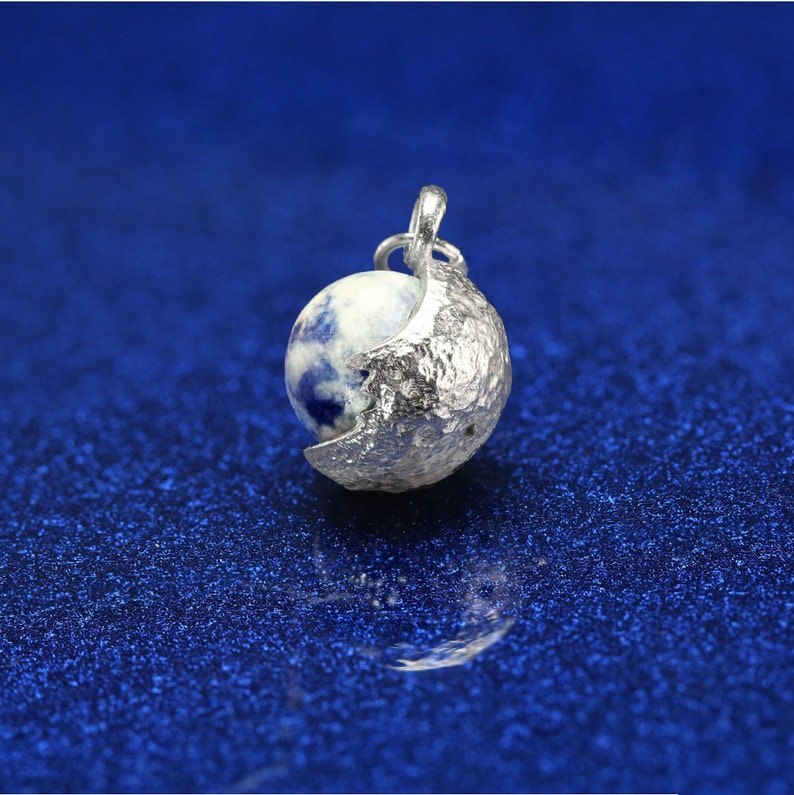Sterling Silver Man In The Moon Earrings