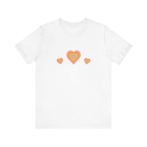 Heart Vibes Unisex Tee, Cute Casual Shirt, Gift for Friends, Spring/Summer Outing, Heart Design T-Shirt