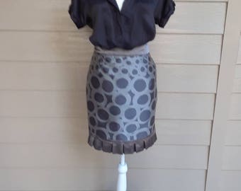 Flirty Grey Straight Skirt