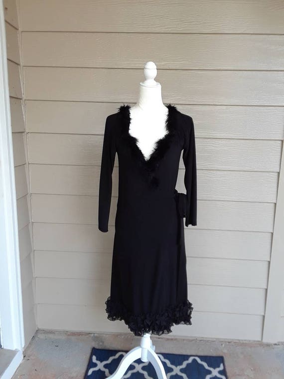 80s Vintage Norma Kamali Wrap Dress