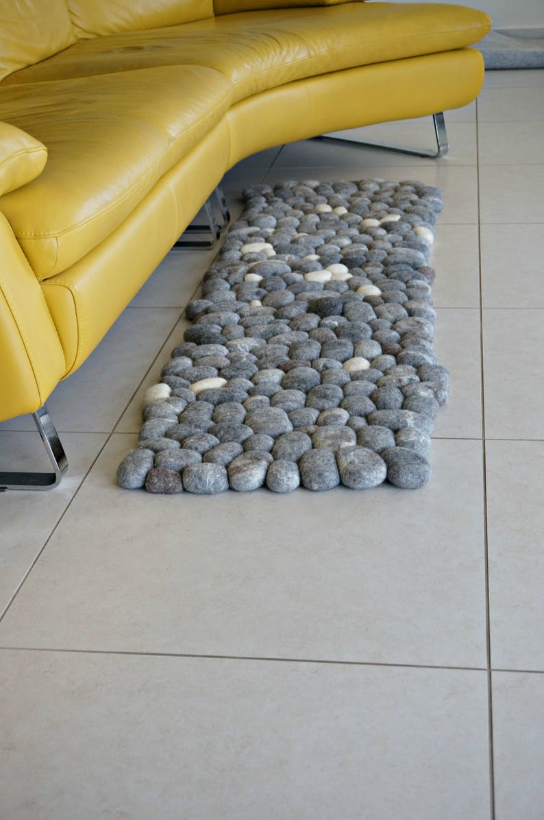 Felt Carpet Relief Stones For Living Room River Bedroom Floor Rug Sheep Wool Pebbles Area By Interior Design