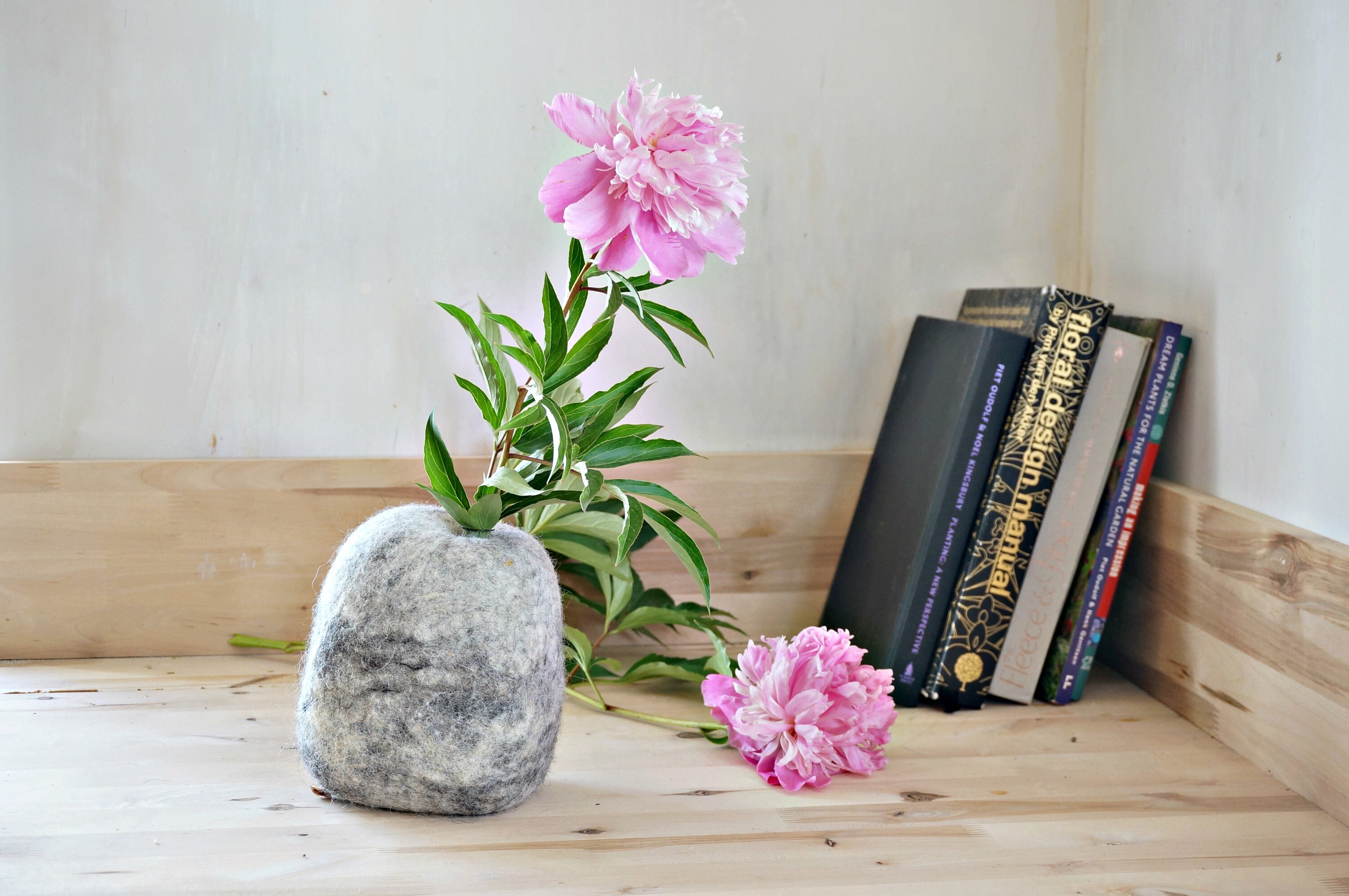 Test Tube Flower Vase Bud Vase In Felt Stone For Modern Etsy
