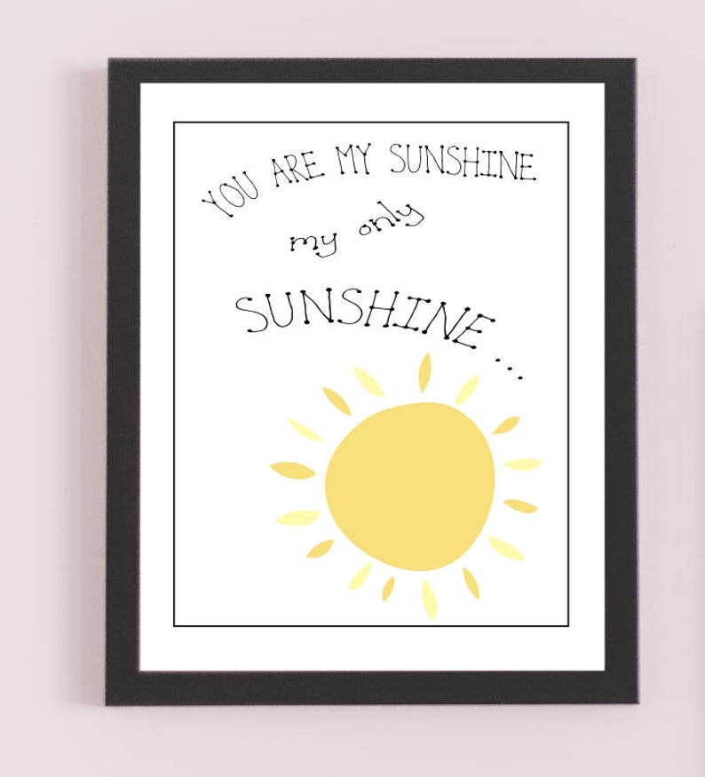 Printable You Are My Sunshine set of 2 Prints - Etsy