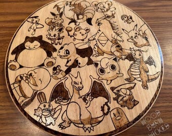 Poké Pyrography Art | Handmade