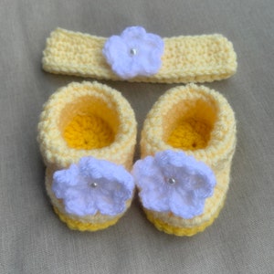 Baby Girl Shoes, Baby Shoes Crochet, Newborn Booties, Baby Booties, Baby Headband, Baby Crochet Shoes, Newborn Baby Shoes