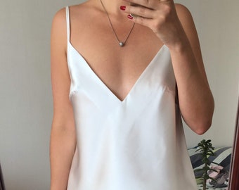 white satin pjs