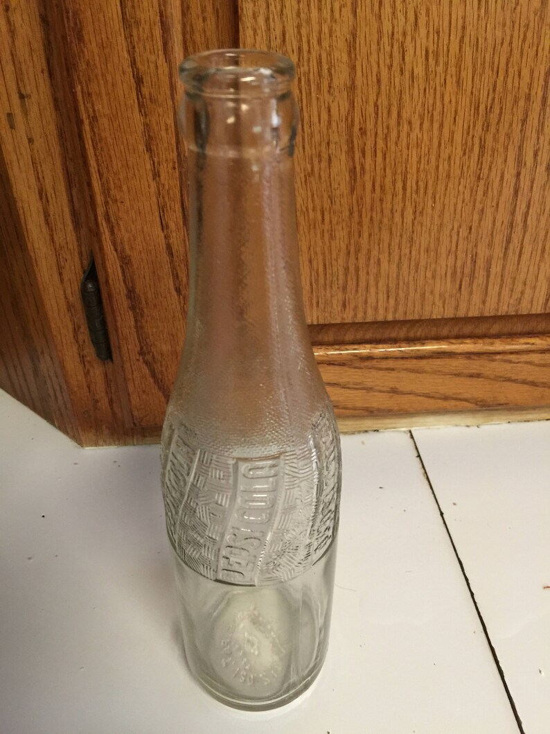 Vintage 1940s Pepsi Cola Soda Bottle Clear Glass Etsy