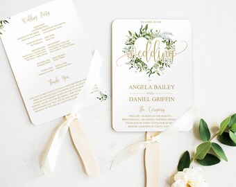 wedding fan template etsy fan wedding programs templates