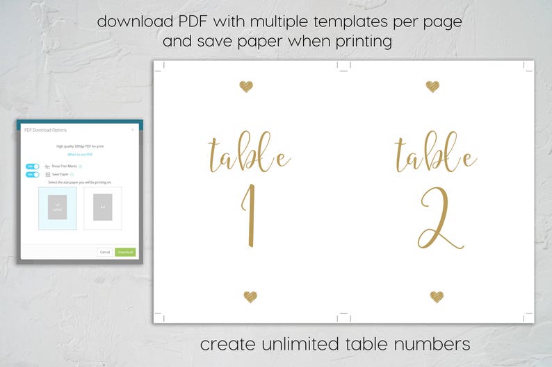 5X7 Table Numbers 0029G Gold Table Numbers Gold Table Number Printables PDF 4x6 Table Numbers Wedding Numbers Table Number Template