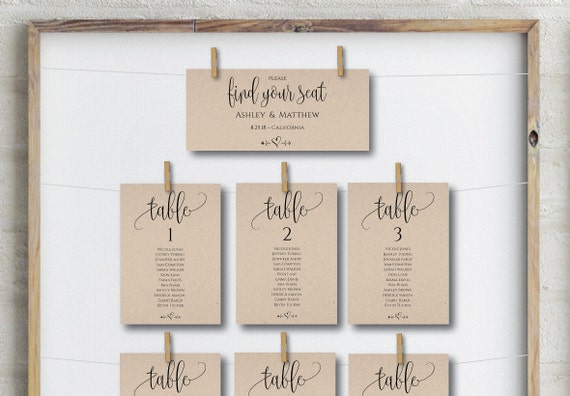 Seating Chart Template Etsy