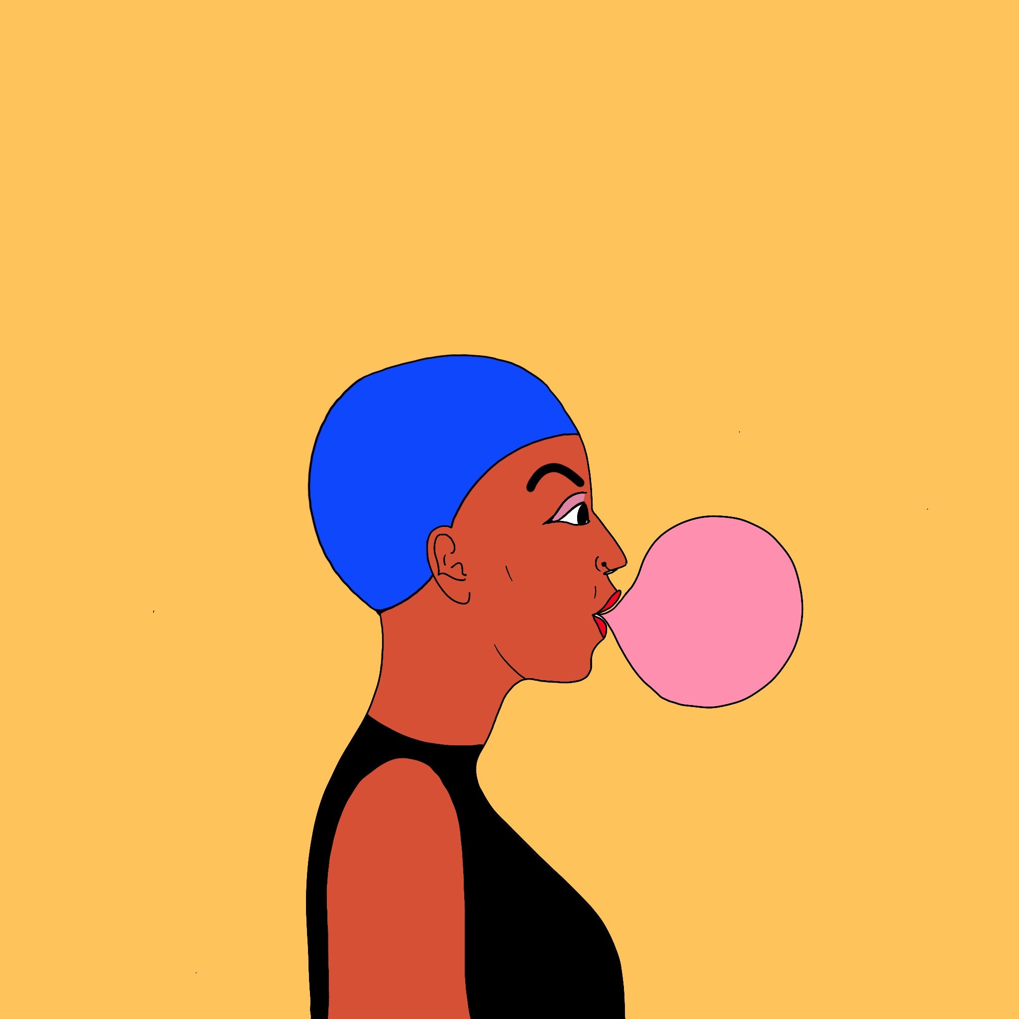 Bubble Gum Pop Art Print 12 x 12 | Etsy