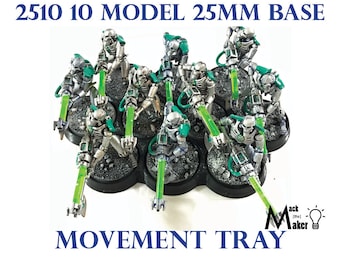 10 Model | 25mm Base | Movement Tray | 28mm miniatures | Warhammer 40K | Age of Sigmar | Imperial Guard | Astra Militarum | Ork