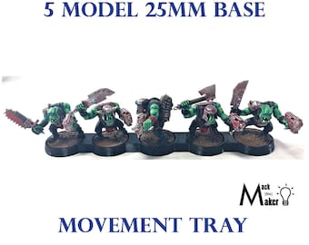 Warhammer 40000 Warhammer 40K 25mm Base 5 Model Movement Tray for Ork Tau Tyranids Eldar Wargaming Tabletop miniature wargaming