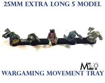 XXL | Warhammer 40000| Warhammer 40K |  25mm Base | 5 Model | Movement Tray |  Ork| Tau | Tyranids | Eldar | Necron | wargaming | Aeldari