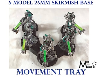 Skirmish Movement Tray for 25mm base models. Warhammer | 40K | 40000 | Age of Sigmar | Imperial Guard | Tyranid | Ork | Necron