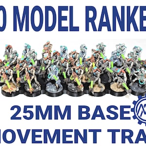 30 model 25mm Base Movement Tray for Miniature Wargames like Warhammer 40K and Age of Sigmar image 1