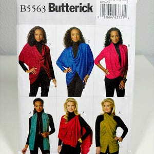 Cowl Neck Dolman Sleeve Top Sewing Pattern: Butterick B5563 (L-XXL)