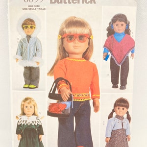 Butterick 6855 Uncut FF One Size 18&quot; Doll Clothing Pattern