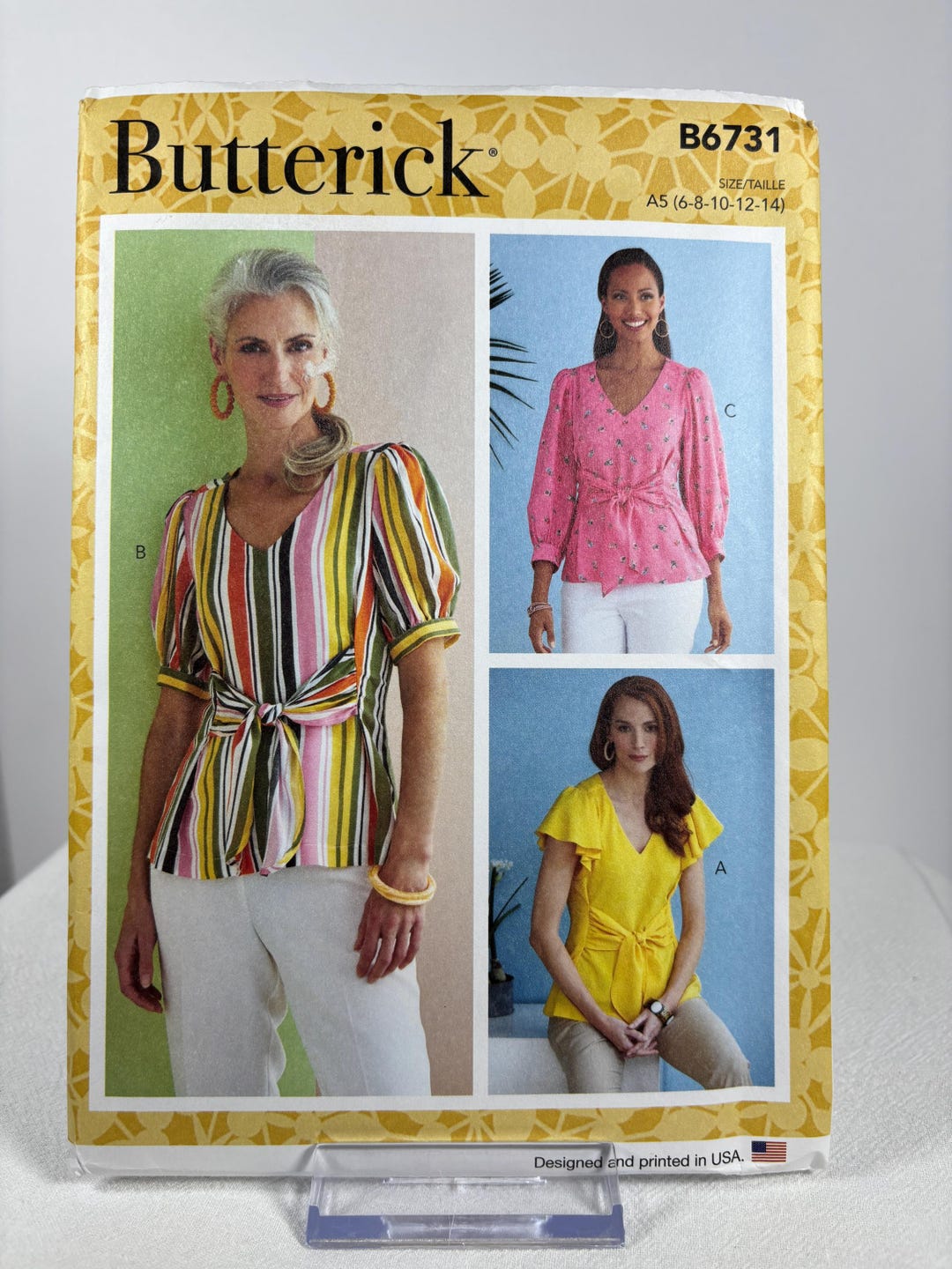 Butterick B6828F5 Misses Top/Gilet F5 (16 18 20 22 24), Multicolore