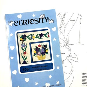 Curiosity 508 Irish Basket Applique 12" Block and Border Uncut, Factory Folded
