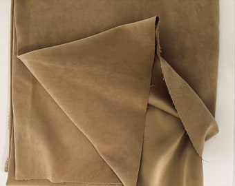 Sanded Twill Fabric Taupe Polyester 44" W 1.5 yards (54" Long)single cut
