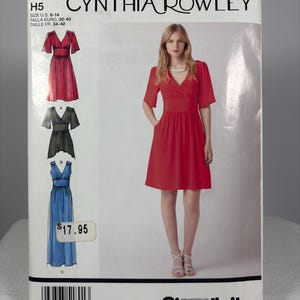 Simplicity 1801 Uncut FF Misses Sizes 6-14 A-Line Empire Waist Dress with Sleeve and Length Options