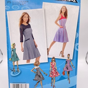 Simplicity 1687 Dress Sewing Pattern: Fit and Flare, Sizes 12-20