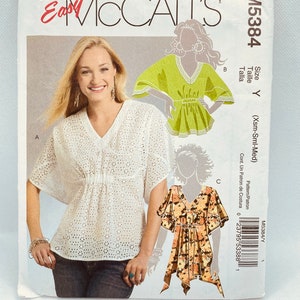 McCall&#39;s M5384 Sewing Pattern: Batwing Top or Tunic, XS-M