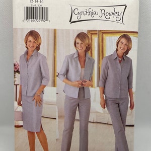 Butterick 6163 Uncut FF Misses Sizes 12, 14, 16 Easy Top, Skirt and Pants
