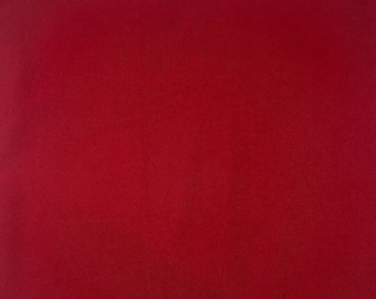 Red Woven Polyester Fabric, 58” wide, Medium Weight, Sold by the Yard