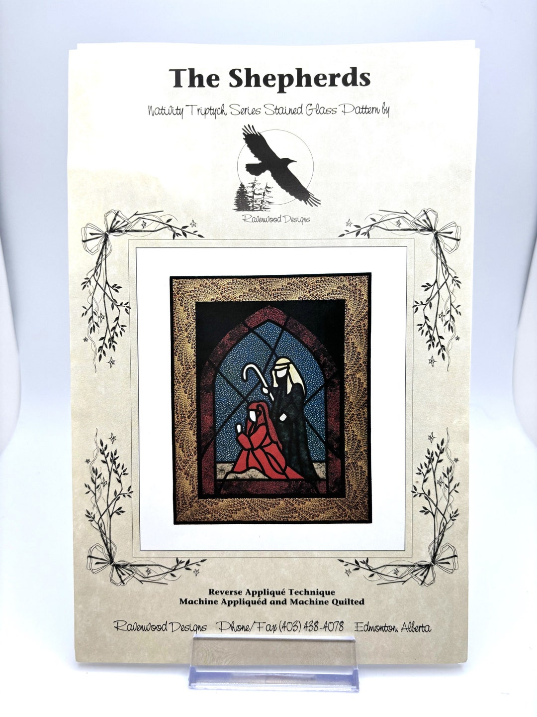 The Shepherds Nativity Uncut FF Wall Quilt 25 X 31 Reverse Applique