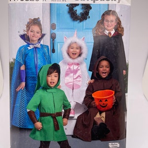 Simplicity R10320 Uncut FF Child&#39;s Sizes S, M, L Cape, Robe with Hoods or Stand up Collar