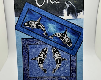 Orca Applique Paper Pattern: Table Runner or Wall Hanging