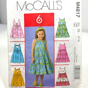McCall&#39;s M4817 Child&#39;s Sundress Sewing Pattern: Size 6-8