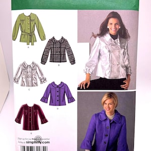 Simplicity 2762 Uncut FF Women Sizes 16 - 24 Single Breasted or Double Breasted Jacket in Two Lengths with Sleeve Variations