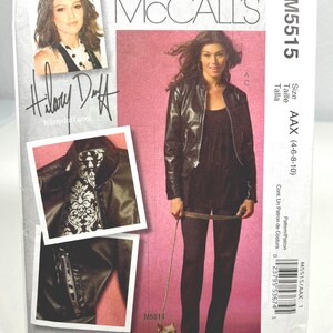 McCall's M5515 Misses Bomber Style Jacket & Below Waistband Pants with Mock Fly Size 4 - 10 Uncut FF